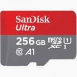 SanDisk Ultra 256Gb carte mémoire pour enregistrement vidéo et son de votre caméra surveillance.